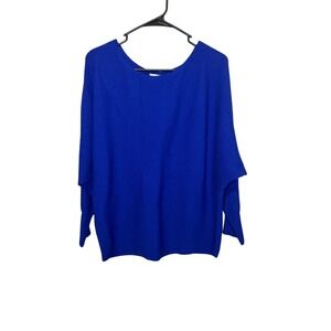 Nine West Blue Knit Dolman Sleeve Sweater Plus Size 1X